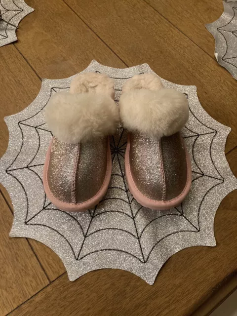 BEAND NEW! Ugg Girls Cozy II Glitter Little Kid Wool Blend Lined Shoes
