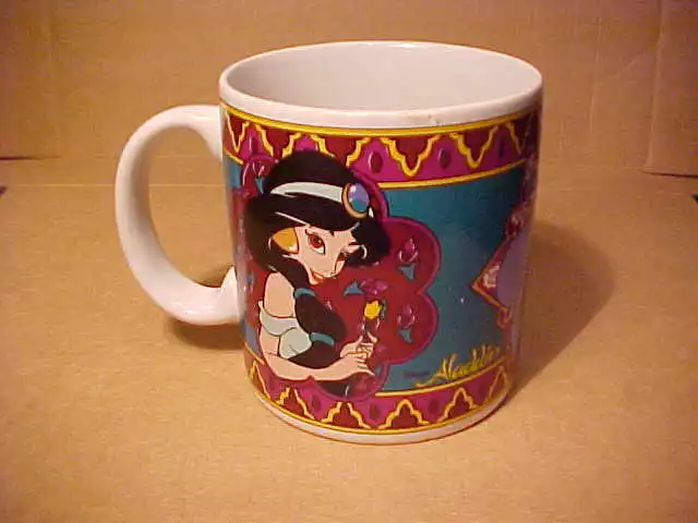 Disney Princess Jasmine Coffee Mug Aladdin Genie Cup Tea Soup Retired older cup