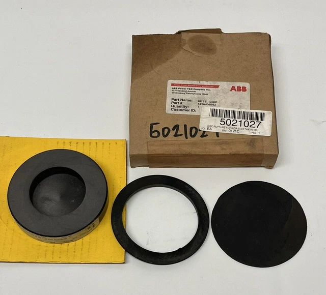 NEW ABB Westinghouse 512A430H02 Rupture Disc with Inner & Outer Seal Gaskets
