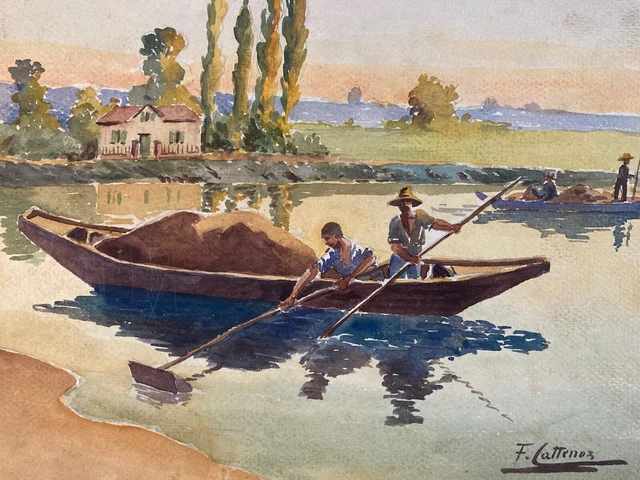 Dessin Aquarelle Portrait Belle Époque Art Déco – Années 1920, Thème Architecture
