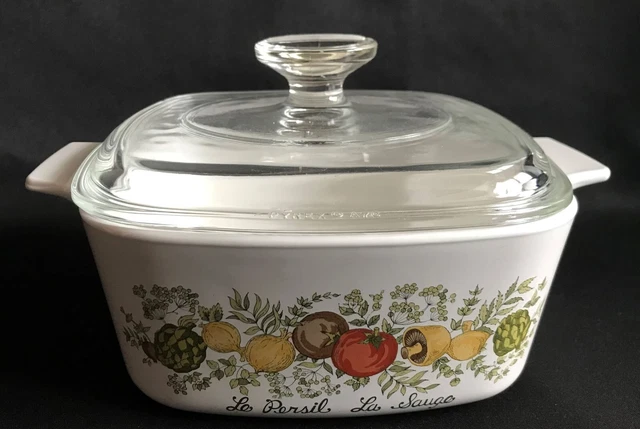 ANCIENNE COCOTTE PYROFLAM avec couvercle pyrex Vintage 1975 Neuve