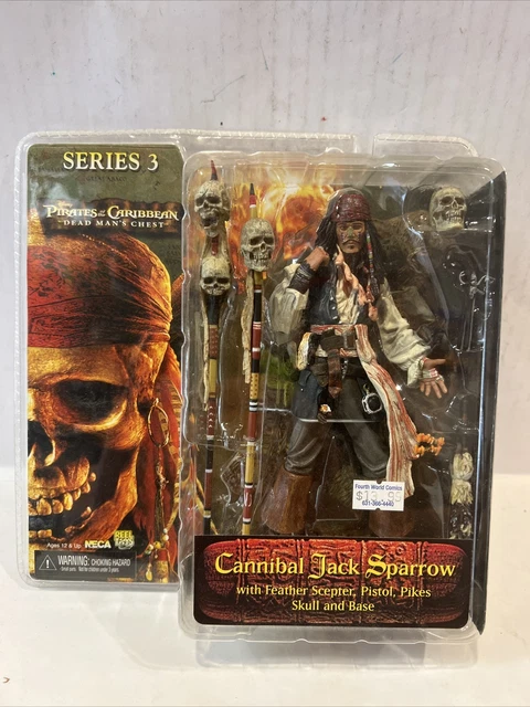 Neca Exclusive Pirates of the Caribbean Cannibal Jack Sparrow Figure Johnny Depp