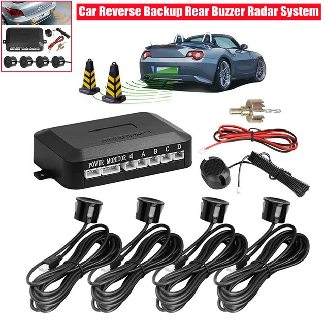 4 Parking Sensor Car Auto Backup Reverse Rear  Radar Sound  System Alert Alarm