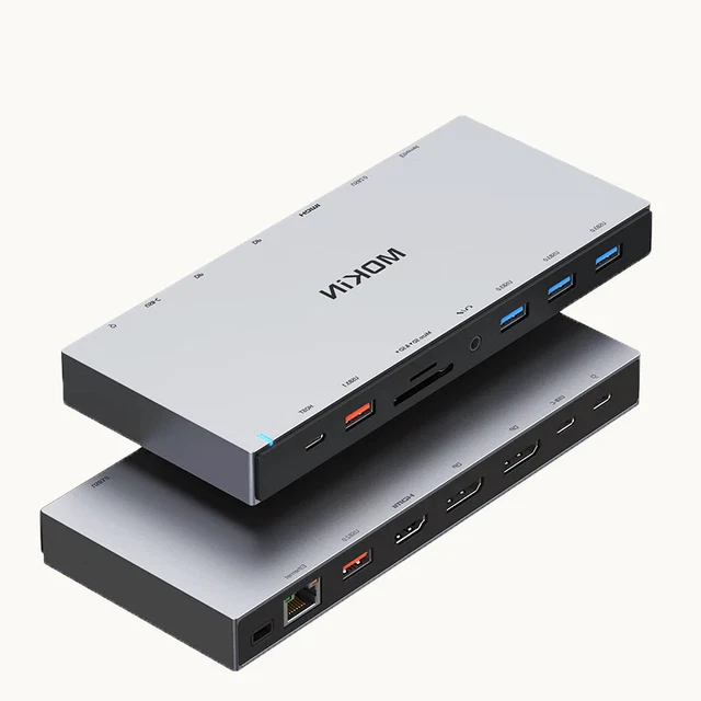 Mokin 14 IN 1 Docking Station With Dual DisplayPort & 3 Monitors