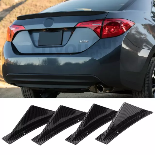 For Toyota	Corolla Rear Bumper Diffuser Shark Spoiler Splitter Carbon Fiber