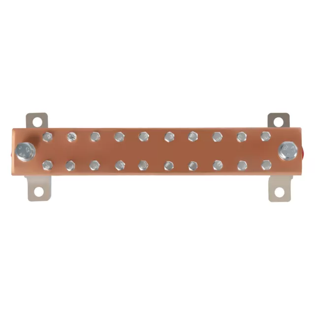300*50*6MM COPPER GROUND Bar Kit Busbar w/ 20 Terminal Positions