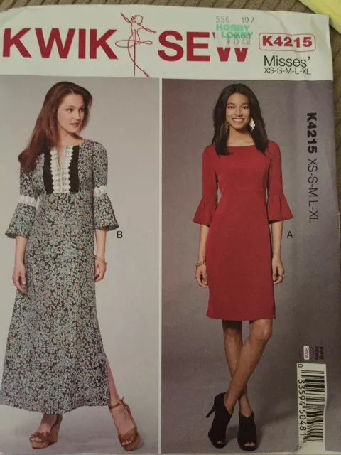 8303 UNCUT McCalls SEWING Pattern Misses Semi Fitted Empire Waist Dress OOP  HTF