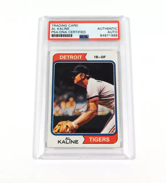 Al Kaline Signed 1974 Topps Baseball Card #215 Tigers PSA/DNA Auto