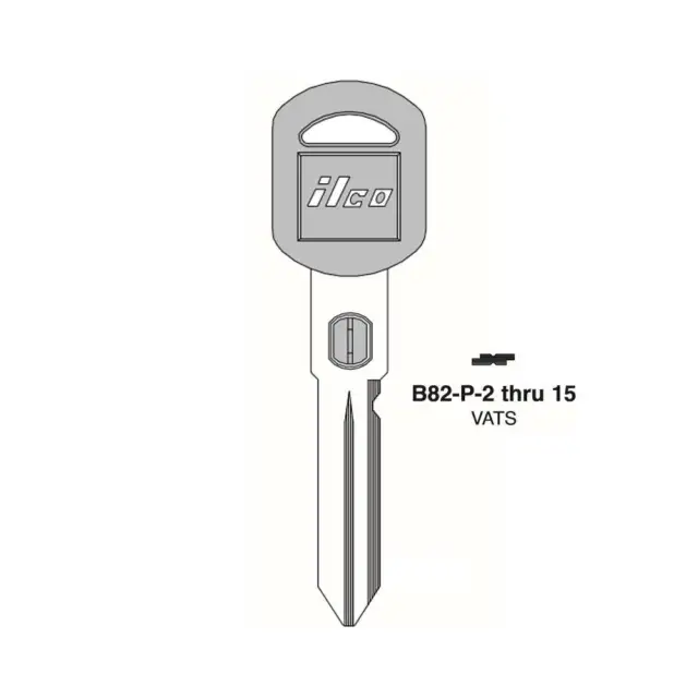 ILCO Double Side VATS System Transponder Key Replacement for GM - B82-P-13
