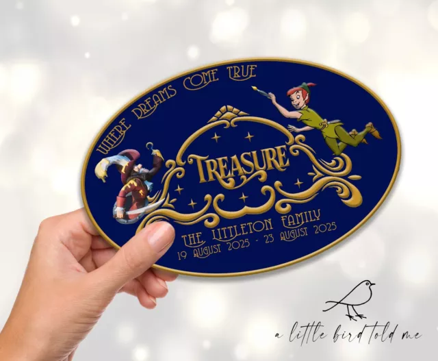 Disney Treasure Cruise ship door magnet personalised with date & name | Any ship