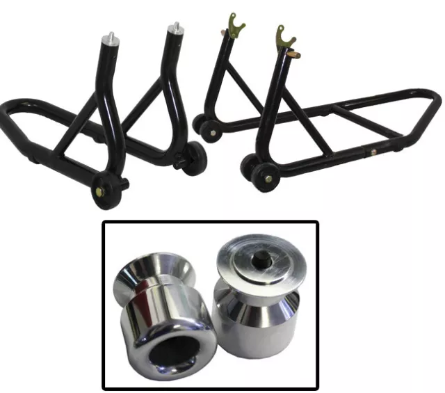 Aluminum Black Front and Rear Stands Aluminum Slider Spools Suzuki B-King All