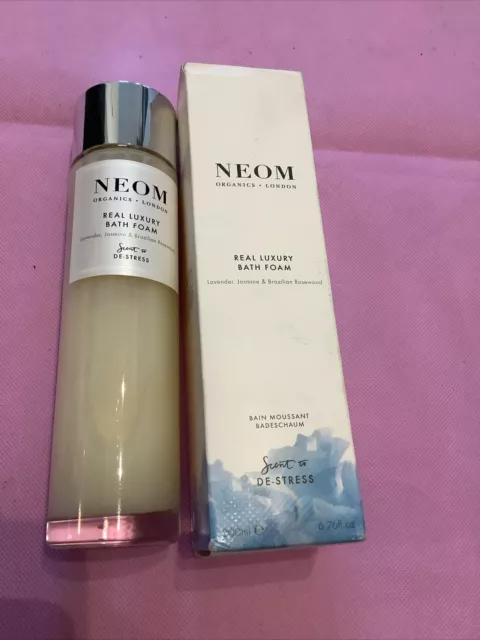 NEOM Organics Real Luxury Bath Foam, Scent To Destress 200ml Brand New.