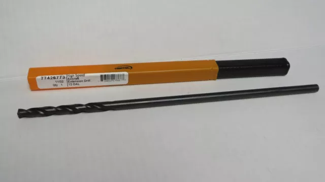 Hertel (77426773) Hss Aircraft Extension Drill Bit 11/32" Diameter X 12" Oal Usa