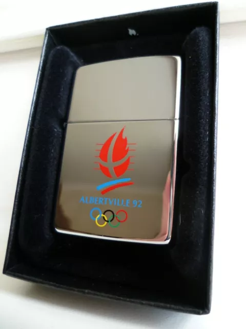 'Albertville '92 Winter Olympic Games' 1991 Zippo Lighter - HP Chrome-New in box