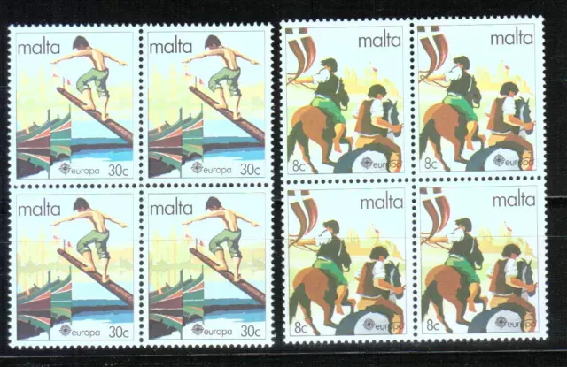 Malta 1981 Europa Cept Bloque De 4 Series Nuevas