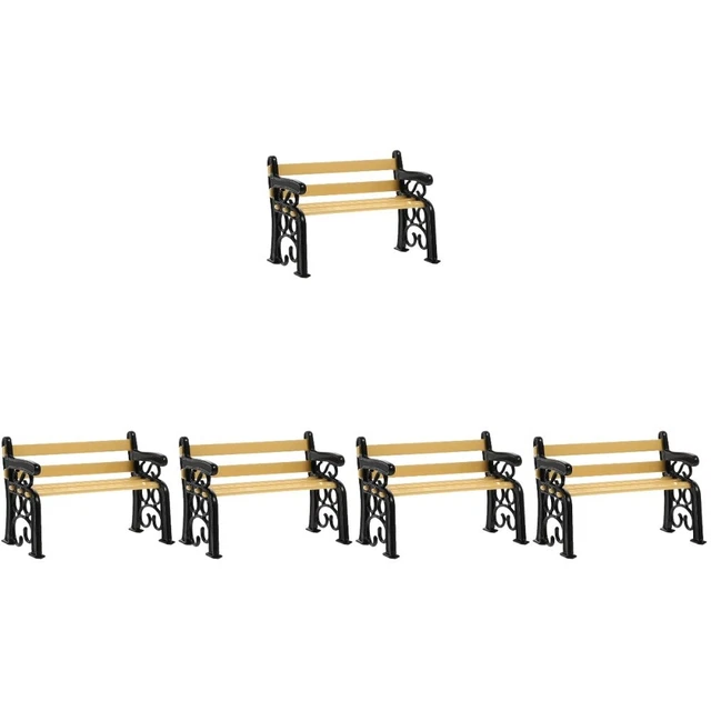 5 PIECES SMALL Bench Model Miniature Park Benches Dollhouse Stool £15.