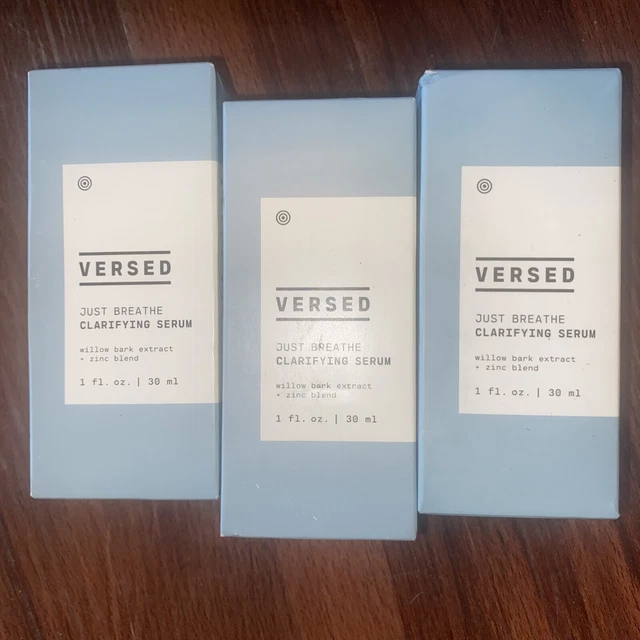 (3 Set) Versed Just Breathe Clarifying Serum With Willow Bark Extract 1 oz