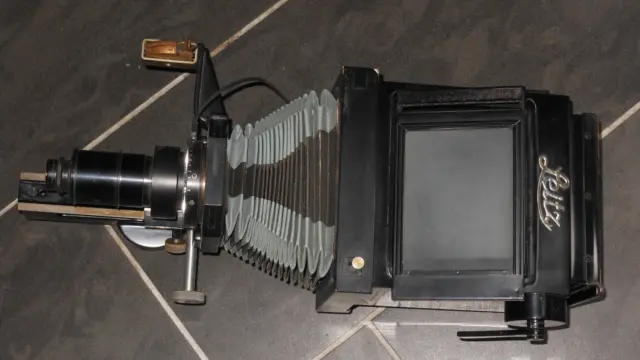 Prensa prontora de cámara microscópica Leitz Leica Panphot 9x12 + resumen 8 cm F4,5