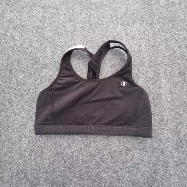 champion Sports Bra womens SMALL black sport modern gym training size S