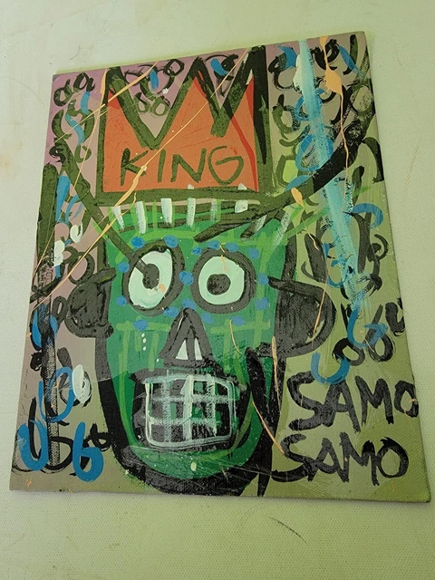 Tableau Pop Art Street Art Signé SPACO - Inspiré Basquiat & Graffiti - Œuvre Française
