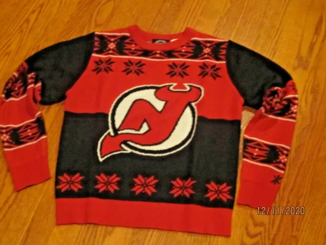 New Jersey Devils Ugly Christmas Sweater New With Tags Youth Size 8 Small