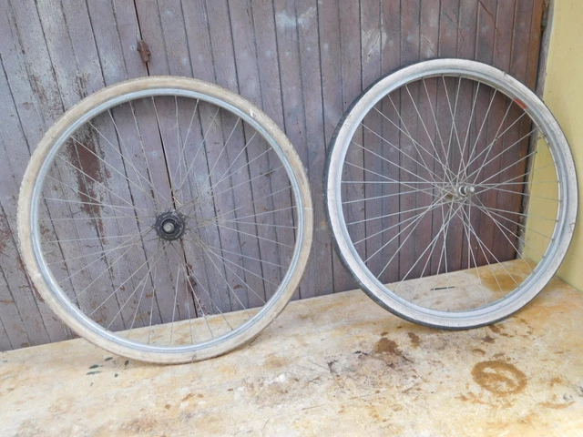 Paire De Roues Ambrosio 20 Pouces – Alu, Moyeux Miche, Vintage, Cyclotourisme