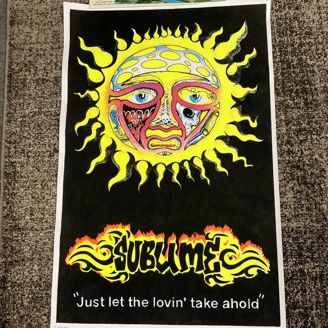 Sublime Black Light Poster Vintage 2002