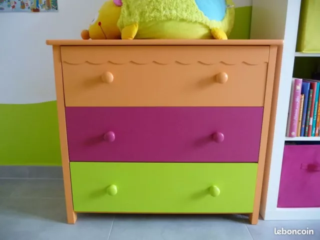 Commode enfant / bébé 3 coueurs UNIQUE