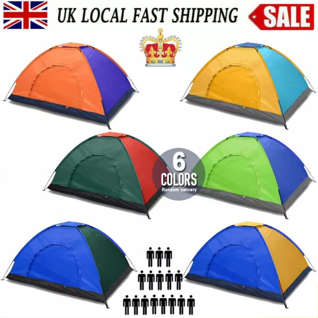 3 -8 Person Camping Tent Waterproof Room Outdoor Hiking Backpack Fishing Beach