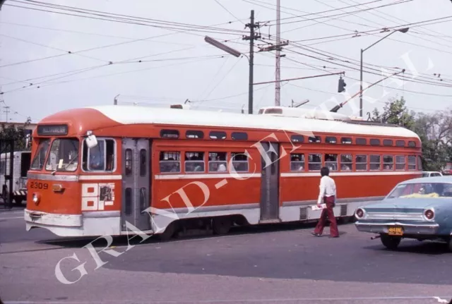 Original 1978 Mexico City Pcc Trolley Streetcar Kodachrome Slide #2309 Mexico