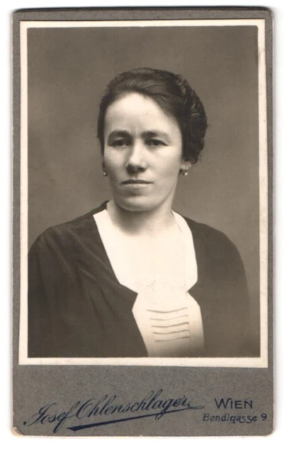 Fotografie Josef Ohlenschlager, Wien, Bendlgasse 9, Portrait bürgerliche Dame i