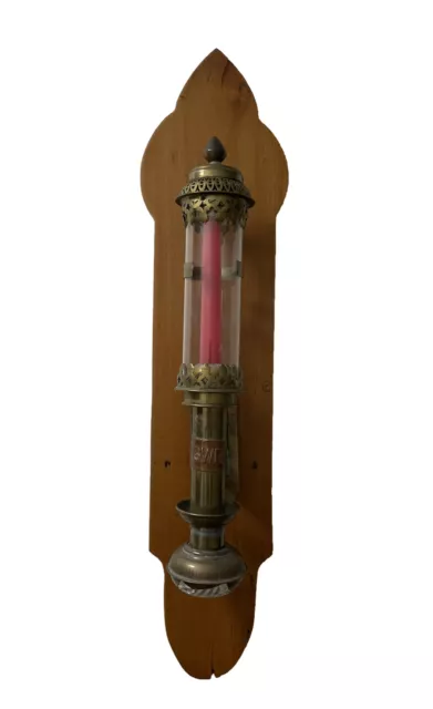 GWR Vintage Railway Train Carriage Wall Candle Sconce. Solid Brass And Glass 40'