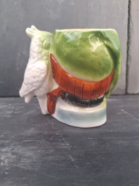 Vintage Ceramic Toby Jug Character Mug Pirate Parrot Cockatoo on Shoulder 3