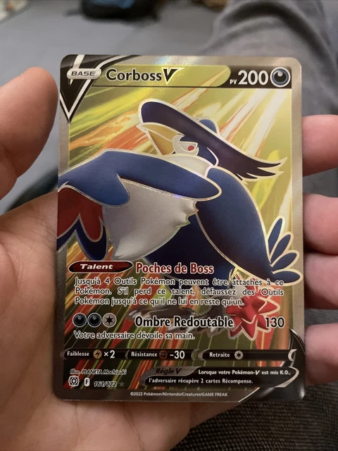 Carte Pokémon Corboss V FA 161/172 FR Neuve