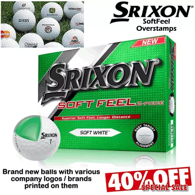 Srixon Softfeel Golf Balls New 2021 Overstamp Balls Company Logo's Etc. 40% Off