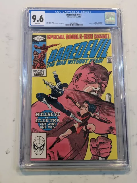 DAREDEVIL #181  CGC 9.6 OWW NM+  Marvel 1982 Frank Miller Death Elektra Bullseye