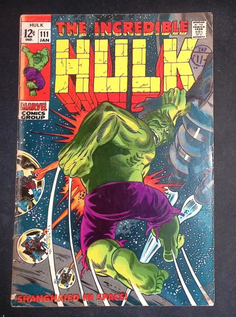 The Incredible Hulk #110 Marvel Comics 1st appearance of Galaxy Master VG/F