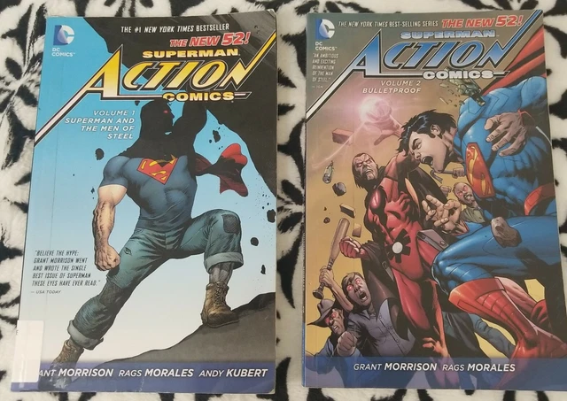 Superman Action Comics TPB Lot Vol 1 and 2 - DC Comics New 52 2013 Ex Library