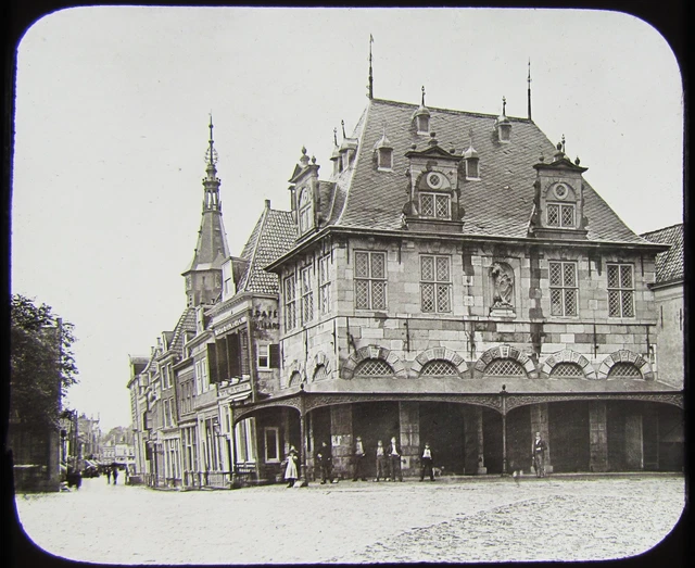 GWW Glas Magic Laterne Rutsche WIEGE HOORN C1890 NIEDERLANDE FOTO