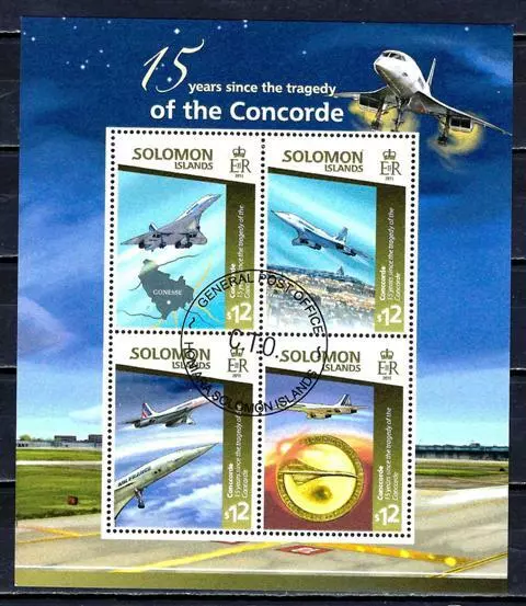 Avions Concorde Iles Salomon 2015 (79) Yvert n° 2608 à 2611 oblitérés used