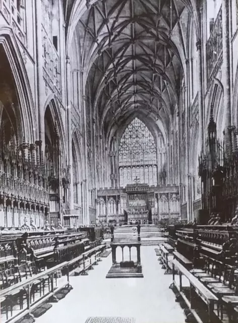 Choir, York Minster Cathedral, England, Magic Lantern Glass Slide