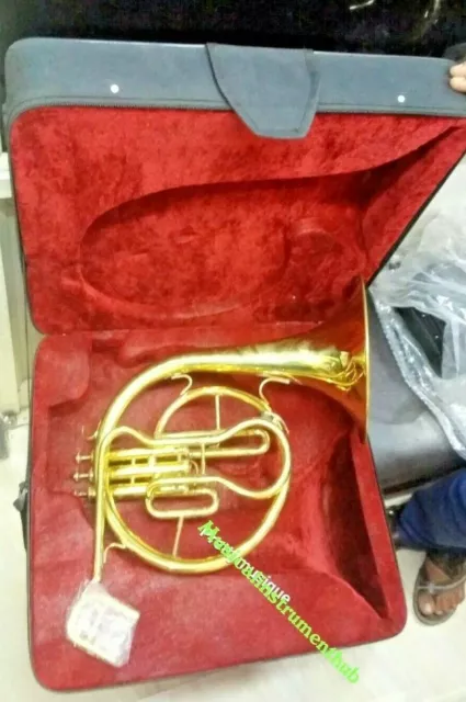 French Horn (Mellophone) In Bb Pitch With Extra Slide For F-Tune+ Case+Free Ship