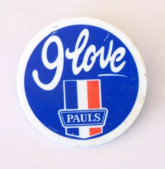 VINTAGE I LOVE Pauls IceCream Logo Retail Shop Milk Bar Promo Plastic