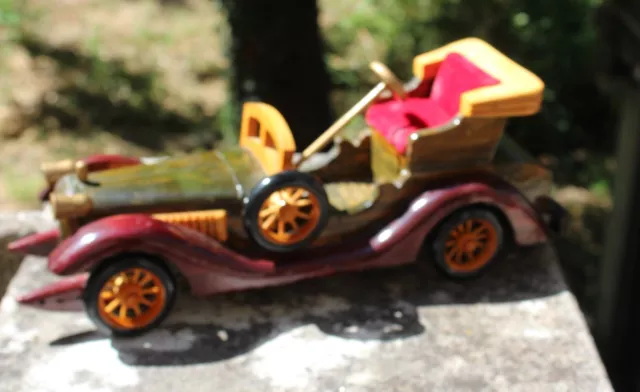 maquette ancienne voiture en bois 35 cm  roc1