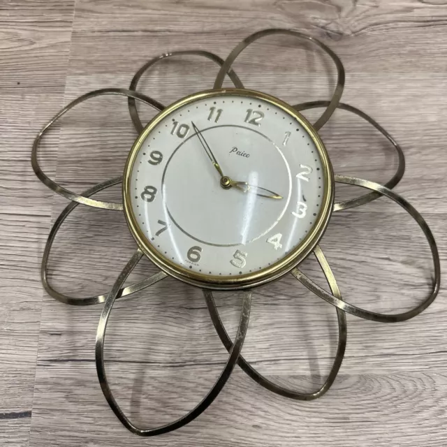 Vintage Paico Wall Clock - Mechanical Wind Up - 10” 2