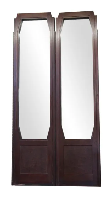 Waldorf Astoria Art Deco Style Walnut Double Doors 108 x 54