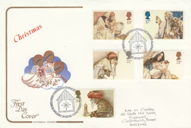 (53193) GB Cotswold FDC Christmas Nativity Chelmsford 1984