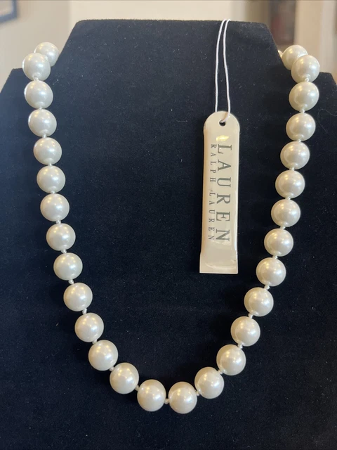 RALPH LAUREN PEARL snap necklace 14.95 PicClick