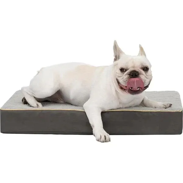 EKIBY Soft Dog Bed With Memory Foam Orthopedic Chew Resistant Medium Size