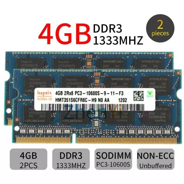 8Go Kit 2x4Go DDR3 SODIMM Ram Laptop Memory Pour Dell Latitude E6510 Notebook FR